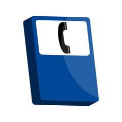 Isolated 3D traffic signal. Telephone sign - Vector