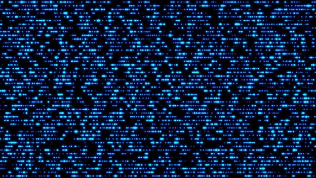 Abstract grid type seamless motion background from flowing glowing, flickering glitter dots. Motion Vj loop backdrop from mesh of circles