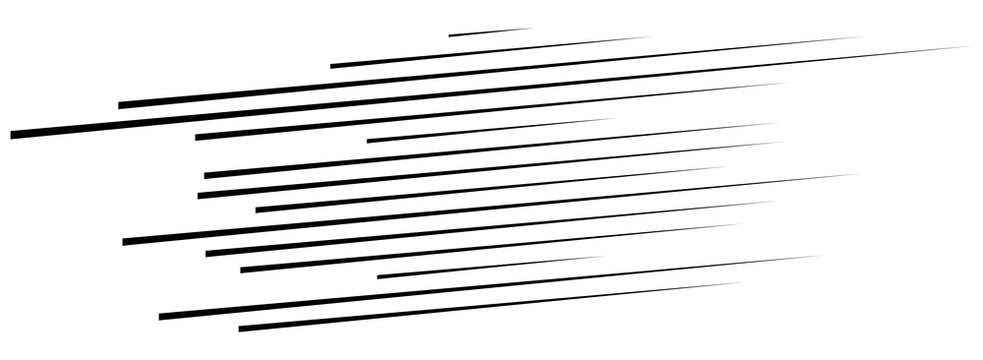 3D Abstract lines. Dynamic straight burst lines in perspective. Radial, radiating stripes. Rapid rays, beams in motion. Action, blast streaks, strips