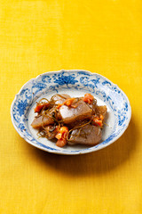 和食　昆布と蒟蒻の梅煮