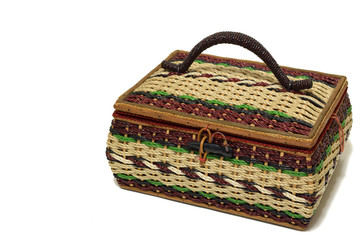 白抜きのかごバッグケース