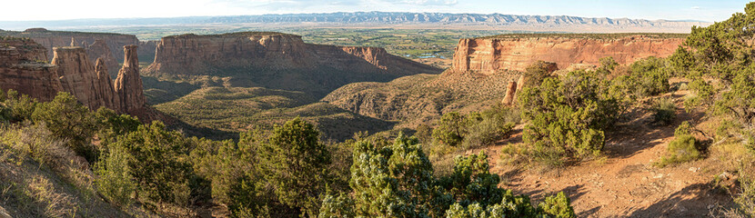 Colorado National Monument Panoramic - View of Town