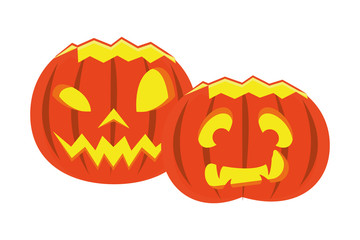 halloween pumpkins with faces icons