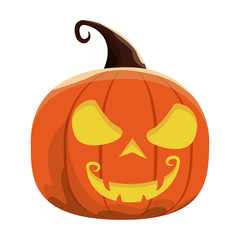 halloween pumpkin with face icon