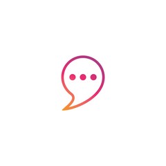 Speech bubble icon and Logo