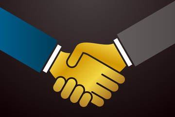 握手イラスト Handshake simple vector illustration