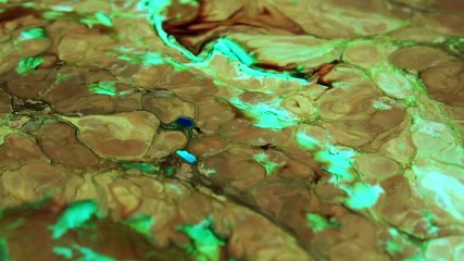 Very Nice Ink Abstract Psychedelic Paint Liquid Motion Background Texture Video.