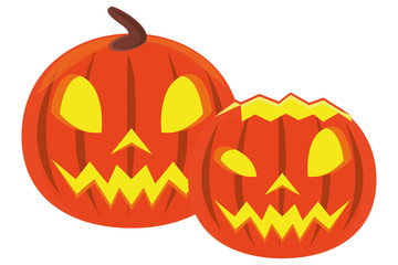 halloween pumpkins with faces icons