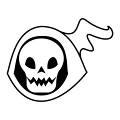 halloween skull head isolated icon