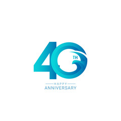 40 Years Anniversary Bird Model Vector Template Design Illustration