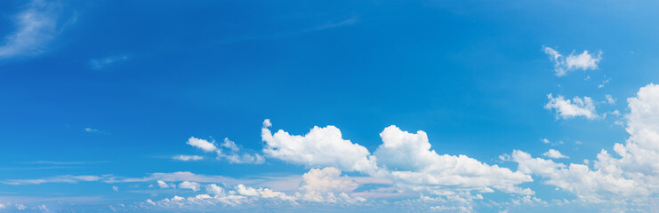 Panoramic fluffy cloud in the blue sky