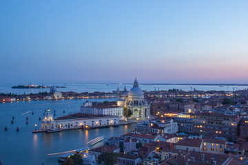 Fototapeta premium Beautiful views of Santa Maria della Salute and the Venetian lagoon in Venice, Italy
