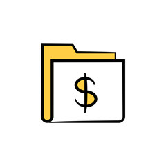 money dollar currency folder icon