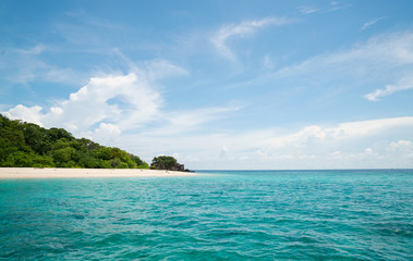 Sea in summer with blue sky