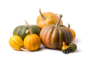 Pumpkin over white background