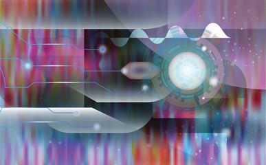 Abstract technology multicolor pattern digital.