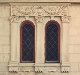 Window of old buildings