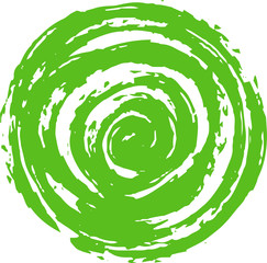 Colorful Circle painted with a Japanese brush