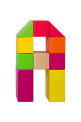 Letter a alphabet cubes font