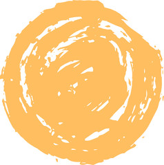 Colorful Circle painted with a Japanese brush