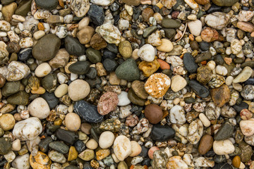 Natural abstract colorful pebbles background