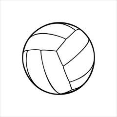 Volleyball line symbol icon isolated on white BG