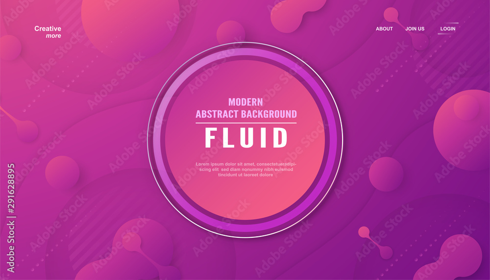 Canvas Prints modern abstract background in liquid and fluid style. trend design of the world. 3d illustration tem
