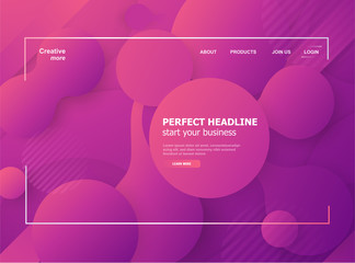 Modern abstract gradient background in liquid and fluid style. Trend design of the world. 3D illustration template for web banner, business presentation, homepage, landing page.