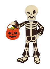 funny costume of skull halloween character