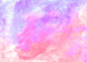 Watercolor abstract red pink purple background for your design. The texture of the sky, pink clouds and watercolors. Background for text or image