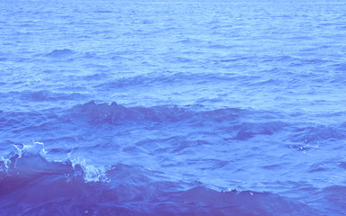 Blue sea waves look natural.