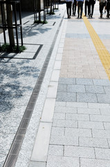 Fototapeta premium 歩道と歩行者