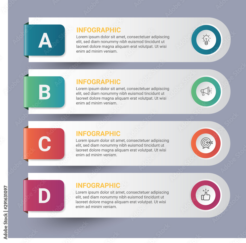Poster business data visualization.steps process chart. abstract elements of graph, diagram with steps, opt