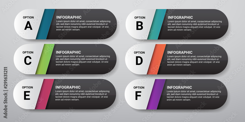 Aufkleber business data visualization.steps process chart. abstract elements of graph, diagram with steps, opt