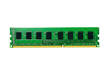 Image of a ram memory on a white background. Equipment and computer hardware.