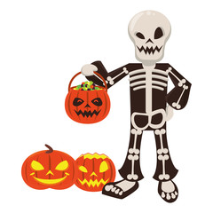 funny costume of skull halloween character