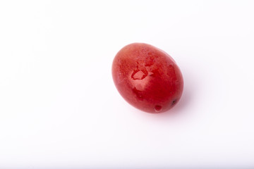 One red grapes Isolated on white background