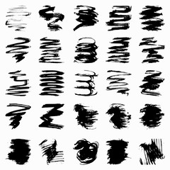 Vector grunge brushes collection