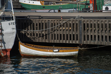 Fototapeta na wymiar Dinghy in the harbour of Stockholm.
