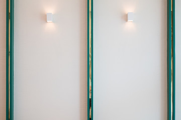 Spotlight on empty wall