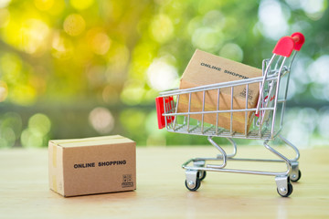 Delivery of the order from the online store. Online shopping.