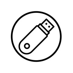 Usb Flash drive icon vector design template