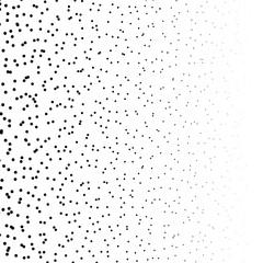 Random dots, random circles pattern, background. Noise halftone. Dispersion, scatter dotted half-tone pointillist design. Noisy particles speckle texture. Abstract geometric circles illustration