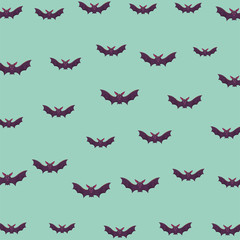 halloween bats flying animals pattern