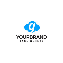 Obraz premium initial leter G cloud logo vector illustration design template