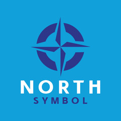 North Logo Design. Navigator Emblem Icon. Modern Compass Symbol. Logo Inspiration For Business And Company.