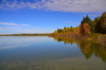 Astotin Lake in Autumn Colours