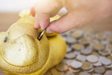 Saving money concept