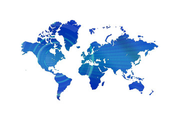 digital blue map background