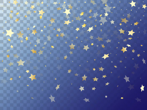 Star shining gold gradient sparkles on transparent background. © SunwArt